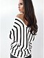 cheap Sweaters &amp; Cardigans-Women&#039;s Stylish Deep V Knitted Button Striped Pullover Long Sleeve Sweater Cardigans V Neck Fall White Black Light Brown