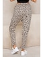 preiswerte Bottoms-Damen Grundlegend Rasche Trocknung Alltag Capri-Shorts Hose Leopard Knöchellänge Weiß Khaki Dunkelgray