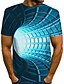 abordables Camisetas y camisas de tirantes de hombre-Hombre Camiseta Escote Redondo de impresión en 3D Verde Trébol Azul Piscina Gris Morado Amarillo Impresión 3D Manga Corta Estampado Diario Tops Básico Exagerado Design