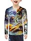 cheap Boys&#039; Tees &amp; Blouses-Kids Boys&#039; T shirt Blouse Long Sleeve 3D Print Rainbow Children Tops Active Basic Christmas