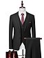 cheap New To Sale-Black / Navy Blue Solid Colored Regular Fit Cotton / Polyester Men&#039;s Suit - Notch lapel collar