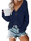 cheap Sweaters-Women&#039;s Stylish Knitted Solid Colored Plain Cardigan Long Sleeve Oversized Sweater Cardigans V Neck Fall Winter White Black Blue