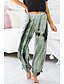 cheap Bottoms-Women&#039;s Basic Print Chinos Full Length Pants Micro-elastic Daily Cotton Blend Tie Dye Mid Waist Comfort Loose Purple Green S M L XL XXL