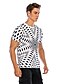 billige Tank Tops-Herre T skjorte Skjorte Grafisk 3D Print Rund hals Daglig Ut på byen Kortermet Topper Grunnleggende Elegant Grå