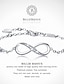 abordables Joyería de Mujer-Plata de ley 925 infinito infinito símbolo de amor encanto pulsera ajustable regalo para mujeres niñas (a- plata)