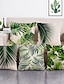 cheap Throw Pillows,Inserts &amp; Covers-1 Set of 5 Pcs Green Leaf Botanical Series Throw Pillow Covers Modern Decorative Throw Pillow Case Cushion Case for Room Bedroom Room Sofa Chair Car Outdoor Cushion for Sofa Couch Bed Chair Green