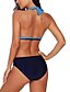 cheap One-Pieces-Women&#039;s One Piece Beach Wear Swimsuit Cut Out Color Block Blue Yellow Blushing Pink Green Swimwear Halter Bathing Suits Sexy / Padded Bras