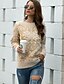 cheap Christmas Sweater-Women&#039;s Christmas Geometric Sweater Long Sleeve Sweater Cardigans Crew Neck Round Neck Fall Spring Blue Red Blushing Pink