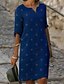cheap Casual Dresses-Women&#039;s Chiffon Dress Knee Length Dress Purple Green Dusty Blue Brown Half Sleeve Polka Dot Print Summer Round Neck Hot Formal vacation dresses 2021 S M L XL XXL 3XL / Plus Size / Plus Size