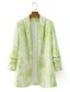 abordables Blazers Femme-Vert Teinture par Nouage Standard Polyester Pour des hommes Costume - Col châle