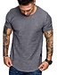 economico T-Shirts-Per uomo maglietta Girocollo Liscio Informale Manica corta Abbigliamento Semplice Abbigliamento sportivo Informale Muscolo