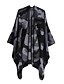 cheap Coats &amp; Trench Coats-Women&#039;s Camo / Camouflage Jacquard Basic Spring Cloak / Capes Regular Daily Acrylic Coat Tops Black