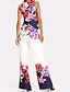 cheap Jumpsuits &amp; Rompers-Women&#039;s Elegant Daily Floral White Jumpsuit Floral
