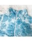 economico Un pezzo-Per donna Un pezzo Costume da bagno Cerniera Con stampe Fantasia geometrica Blu Costumi da bagno Collo alto Costumi da bagno Casuale Sportivo