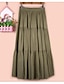 abordables Skirts-Mujer Ropa Cotidiana Básico Faldas Un Color Retazos Negro Azul Piscina Verde Ejército / Delgado