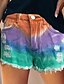 preiswerte Shorts-Damen Grundlegend Draussen Sport Alltag Kurze Hosen Hose Batik Purpur Orange