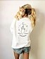 cheap Hoodies &amp; Sweatshirts-Women&#039;s Graphic Text Letter Hoodie Sweatshirt Daily Weekend Basic Casual Hoodies Sweatshirts  White Black