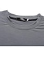 baratos T-Shirts-Homens Camiseta Gola Redonda Tecido Casual Manga Curta Roupa Simples Roupa de Esporte Casual Músculo