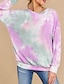 cheap Hoodies &amp; Sweatshirts-Women&#039;s Pullover Sweatshirt Tie Dye Daily Basic Hoodies Sweatshirts  Purple Blushing Pink Khaki
