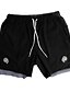 cheap Running &amp; Jogging Clothing-Men&#039;s Pocket Drawstring Running Shorts Gym Shorts Bottoms Athletic Athleisure Breathable Soft Sweat wicking Fitness Jogging Training Sportswear Activewear Solid Colored Dark Grey Black with White