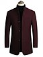 abordables Best Sellers-Trench Manteau Homme Longue Taille Asiatique Manteau Noir Gris Vin du quotidien basique Automne hiver basique Mao Standard XS S M L XL / Manches Longues