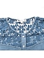 cheap Casual Dresses-Women&#039;s Denim Dress Short Mini Dress Light Blue Short Sleeve Solid Color Lace Pocket Button Spring Summer V Neck Casual Holiday 2021 S M L XL XXL / Cotton / Cotton