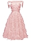 abordables Vestidos de Nochevieja-Mujer Vestido de una línea Mini vestido corto Blanco Rosa Vino Sin Mangas Color sólido Borlas Lazo Verano Hombros Caídos Sensual 2021 S M L XL XXL