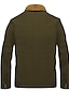 cheap Best Sellers-Men&#039;s Jacket Regular Asian Size Coat Black Army Green Khaki Daily Basic Essential Fall &amp; Winter Turndown Regular Fit XS S M L XL 2XL / Long Sleeve