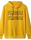 cheap Hoodies &amp; Sweatshirts-Women&#039;s Hoodie Pullover Graphic Text Letter Monograms Front Pocket Daily Weekend Basic Casual Hoodies Sweatshirts  Blue Yellow Blushing Pink