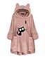 cheap Hoodies &amp; Sweatshirts-Women&#039;s Animal Pullover Hoodie Sweatshirt Teddy Coat Daily Basic Cute Hoodies Sweatshirts  Yellow Blushing Pink Wine