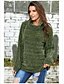 cheap Sweaters &amp; Cardigans-Women&#039;s Freestyle Knitted Solid Colored Pullover Acrylic Fibers Long Sleeve Sweater Cardigans Turtleneck Fall Winter Black Army Green Khaki