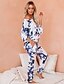 cheap Pajamas-Women&#039;s Polyester Suits S Blue