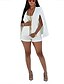 cheap Blazers-Women&#039;s Blazer Solid Color Fashion Coat Casual Fall Spring Short Jacket White / Daily