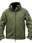 cheap Softshell, Fleece &amp; Hiking Jackets-Men&#039;s Hoodie Jacket Hiking Fleece Jacket Winter Military Tactical Outdoor Solid Color Thermal Warm Windproof Fleece Lining Breathable Multi Pockets Full Zip Jacket Coat Top Camping Hunting Fishing