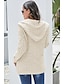 cheap Sweaters &amp; Cardigans-Women&#039;s Hollow Out Knitted Solid Colored Cardigan Long Sleeve Sweater Cardigans Hooded Fall Winter Black Blushing Pink Beige
