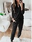 cheap Women&#039;s Jumpsuits-Women&#039;s Basic Plaid Solid Colored Home Causal Daily Two Piece Set V Neck Pant Loungewear Jogger Pants Blouse Tracksuit Pants Sets Drawstring Tops / T shirt