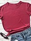 preiswerte T-shirts-Damen T-Shirt Solide Rundhalsausschnitt Grundlegend Oberteile 100% Baumwolle Weiß Schwarz Purpur