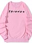 cheap Hoodies &amp; Sweatshirts-Women&#039;s Hoodie Sweatshirt Graphic Text Letter Daily Casual Hoodies Sweatshirts  Blue Yellow Blushing Pink