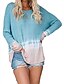 cheap Sweaters &amp; Cardigans-Women&#039;s Basic Knitted Geometric Pullover Long Sleeve Oversized Sweater Cardigans Crew Neck Round Neck Fall Blue