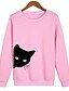 cheap Hoodies &amp; Sweatshirts-Women&#039;s Pullover Sweatshirt Graphic Text Letter Daily Weekend Basic Casual Hoodies Sweatshirts  White Black Blushing Pink