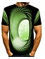economico T-shirt e canotte da uomo-Per uomo maglietta Camicia Rotonda Pop art 3D Print Verde Blu Grigio Rosso rosa Stampa 3D Manica corta Stampa Giornaliero Top Essenziale