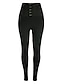 cheap Pants-Women&#039;s Basic Classic Tights Full Length Pants Stretchy Daily Cotton Blend Solid Colored High Waist Comfort Slim Black S M L XL XXL