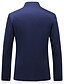 abordables New To Sale-Noir / Bleu Marine / Gris Couleur Pleine Standard Polyester Pour des hommes Costume - Mao