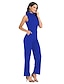 cheap Jumpsuits &amp; Rompers-Women&#039;s Ordinary Business Black Blue Red Romper Solid Colored Patchwork