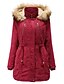 preiswerte Damenmäntel und Trenchcoats-Damen Gefüttert Lang Mantel Normale Passform Jacken Solide Rosa Khaki Grün