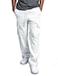cheap Pants-Men&#039;s Sporty Outdoor Slim Going out Weekend Tactical Cargo Pants Solid Colored Sporty White Black Red / Spring / Summer / Drawstring