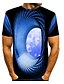 billige T-shirts og tanktops til mænd-Herre T-shirt Skjorte Rund hals Grafisk 3D Print Grøn Blå Grå Rosenrød 3D-udskrivning Kortærmet Trykt mønster Daglig Toppe Basale