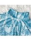 cheap One-Pieces-Women&#039;s One Piece Swimsuit Zipper Print Geometric Blue Swimwear High Neck Bathing Suits Casual Sports