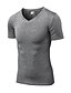 cheap Running &amp; Jogging Clothing-Men&#039;s V Neck Athletic Compression Tee