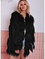 cheap Furs &amp; Leathers-Women&#039;s Faux Fur Coat Fall &amp; Winter Daily Long Coat Round Neck Loose Basic Jacket Long Sleeve Solid Colored Black Pink Army Green